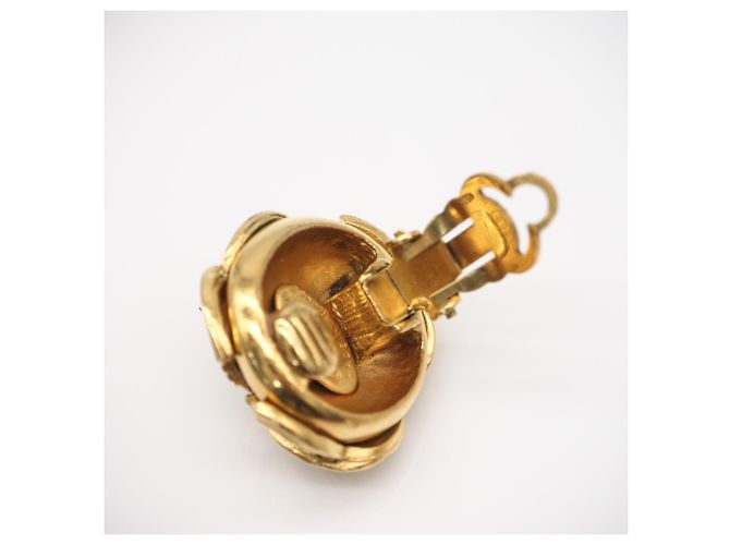 Orecchini a clip Chanel Triple Coco Mark D'oro - vista 10