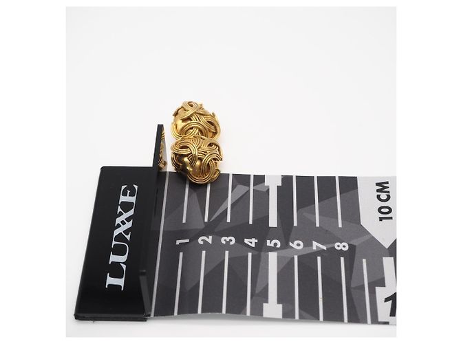 Orecchini a clip Chanel Triple Coco Mark D'oro - vista 3