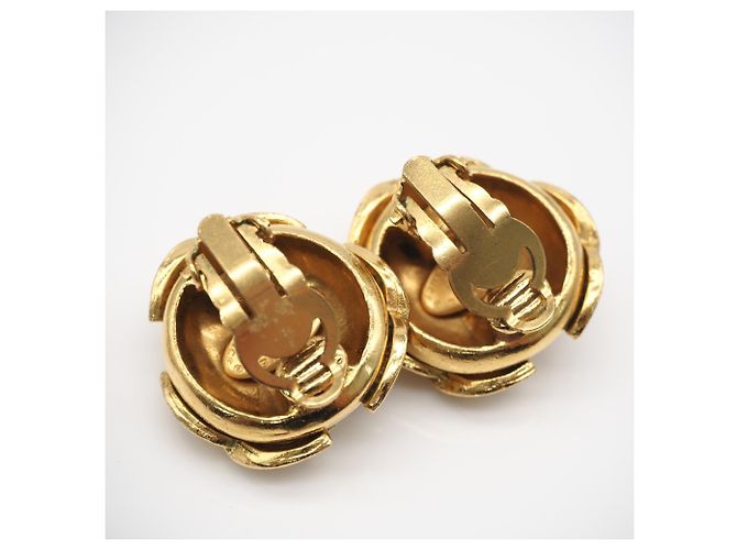 Orecchini a clip Chanel Triple Coco Mark D'oro - vista 5