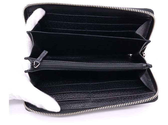 Portafoglio con zip Gucci GG Nylon Off the Grid Nero D'oro - vista 12