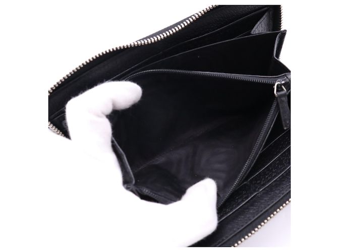Portafoglio con zip Gucci GG Nylon Off the Grid Nero D'oro - vista 15