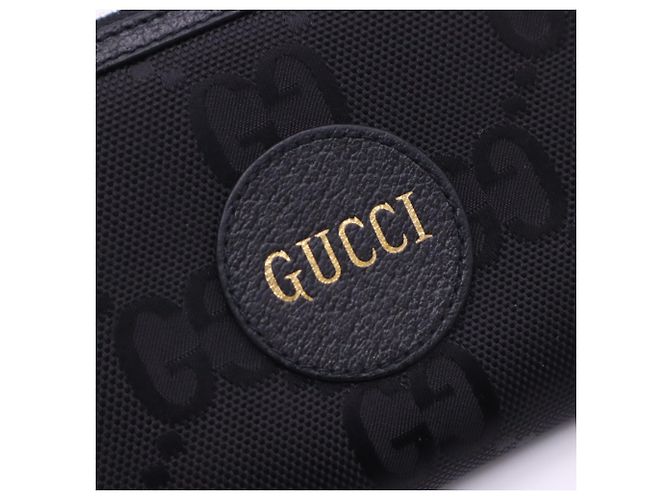 Portafoglio con zip Gucci GG Nylon Off the Grid Nero D'oro - vista 9