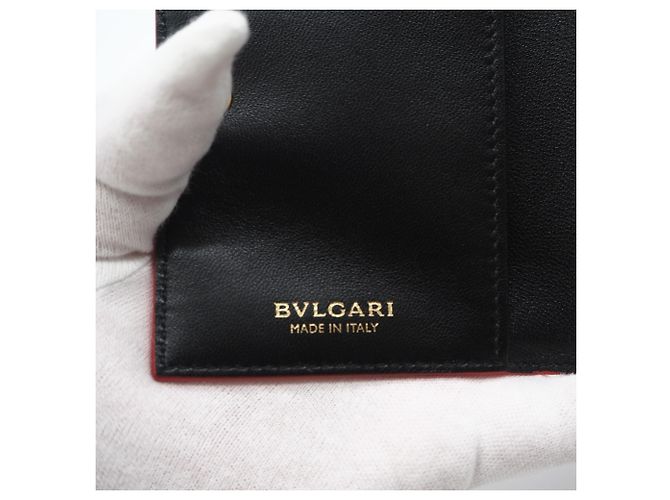 Bulgari Tarjetero Bvlgari Serpenti de piel charol Negro Rosa - vista 13