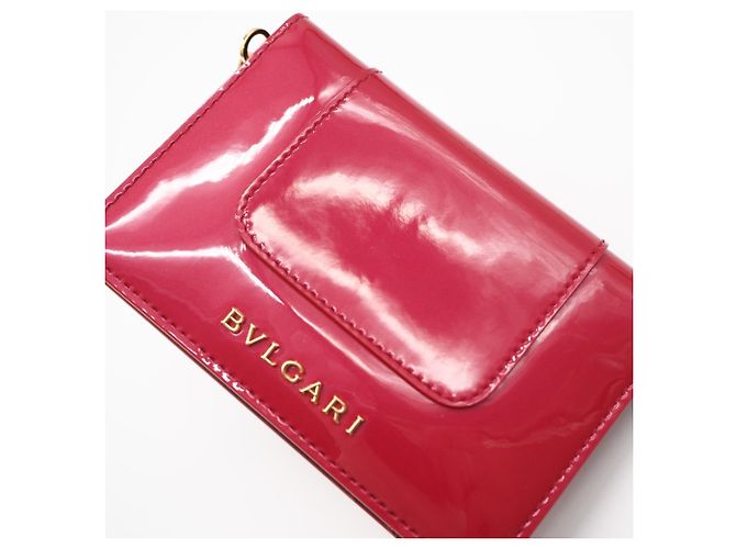 Bulgari Tarjetero Bvlgari Serpenti de piel charol Negro Rosa - vista 4