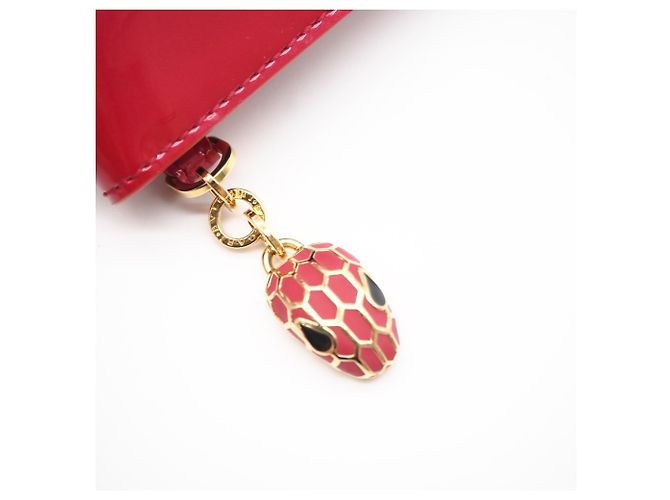 Bulgari Tarjetero Bvlgari Serpenti de piel charol Negro Rosa - vista 5