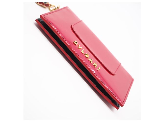 Bulgari Tarjetero Bvlgari Serpenti de piel charol Negro Rosa - vista 7
