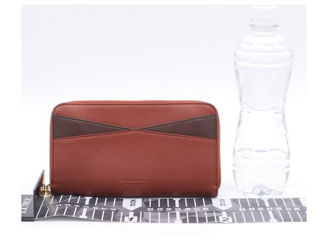 Cartera larga Bottega Veneta de piel Nappa Castaño - vista 3