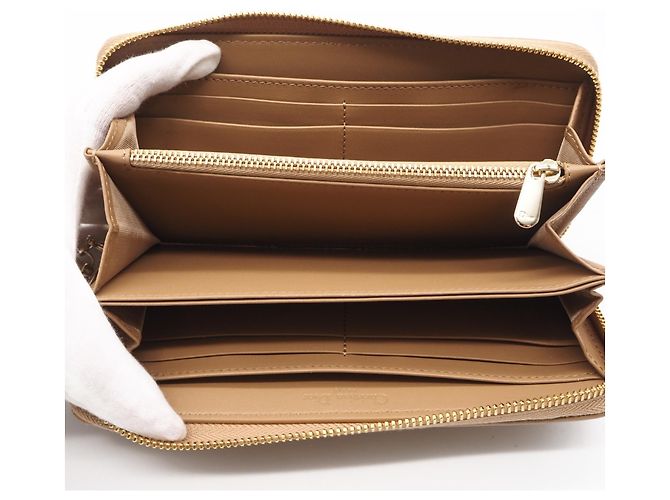 Cartera Christian Dior Cannage Lady Voyageur Beige - vista 10