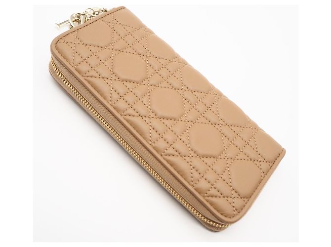 Cartera Christian Dior Cannage Lady Voyageur Beige - vista 2