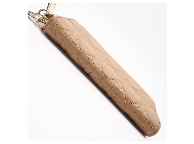 Cartera Christian Dior Cannage Lady Voyageur Beige - vista 7