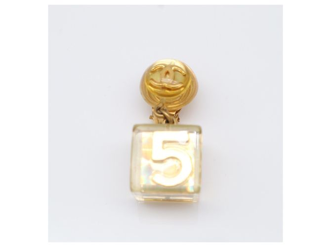 Orecchini Chanel Coco Mark Cube D'oro - vista 5
