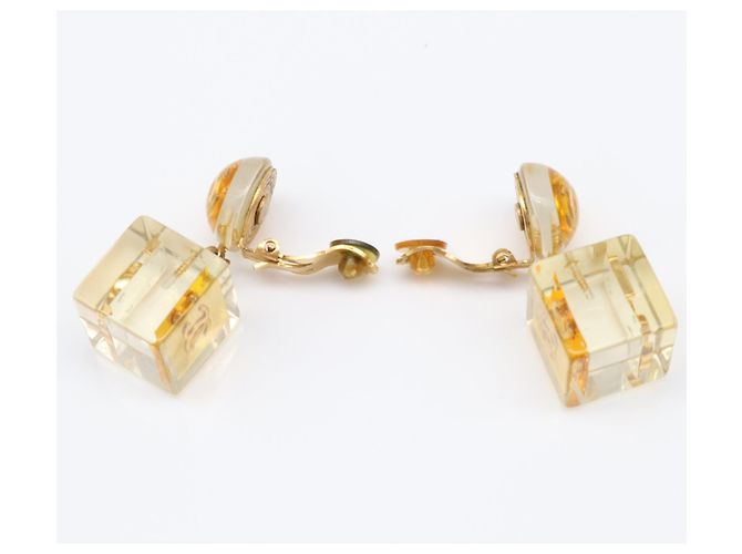 Orecchini Chanel Coco Mark Cube D'oro - vista 6