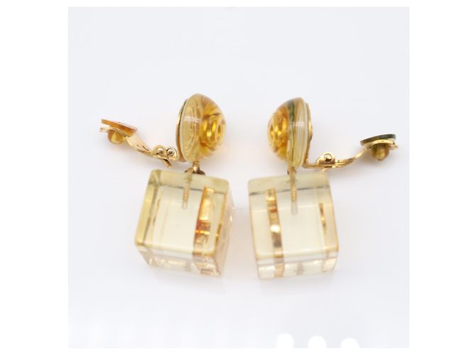 Orecchini Chanel Coco Mark Cube D'oro - vista 7