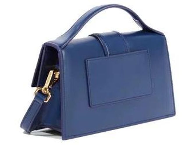 Jacquemus Le Grand Bambino Flap Leather long Blu navy - vista 2