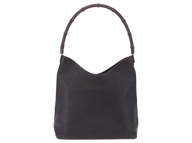 Gucci Vintage Bamboo Handle Tote Leather Brown - view 2