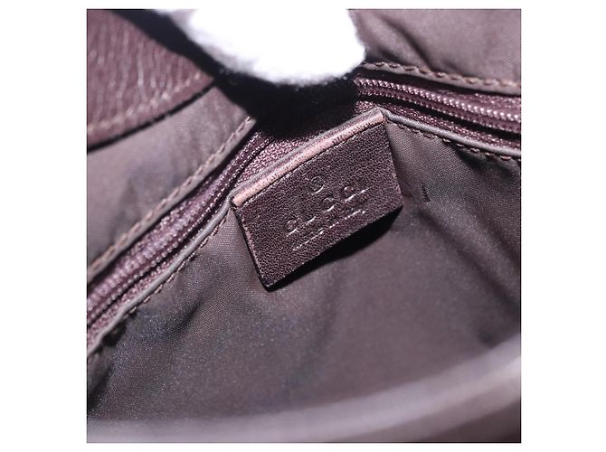 Gucci Vintage Bamboo Handle Tote Leather Brown - view 6