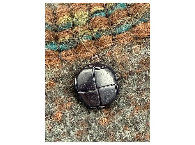 Chanel Tweed-Kostüm Grau und Braun Dunkelgrün - Ansicht 7