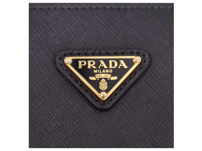 Borsa Prada in pelle Saffiano con logo triangolare Nero - vista 6