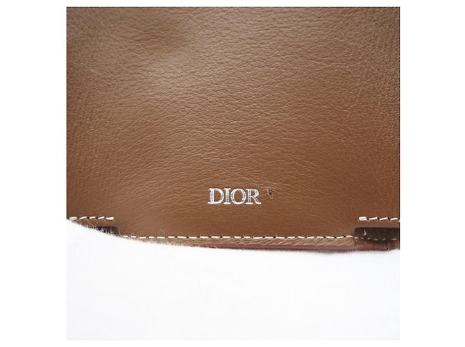 Christian Dior CD Diamond Compact Wallet 2ESBC110 Brown Cream - view 13