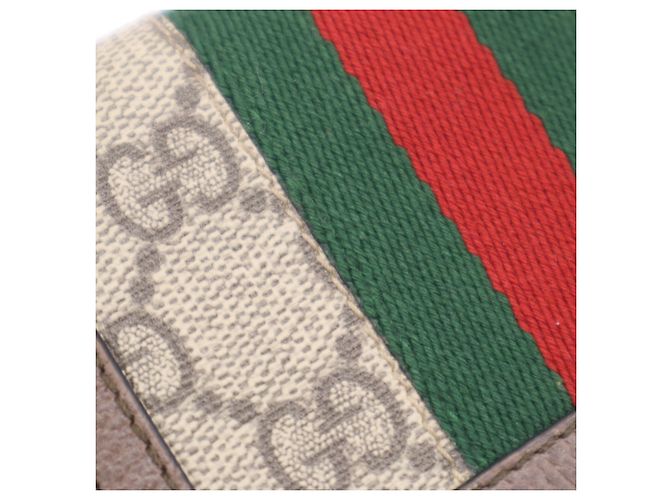 Portafoglio bi-fold Gucci Ophidia Marrone Multicolore Beige - vista 5