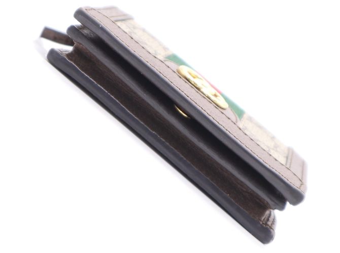 Portafoglio bi-fold Gucci Ophidia Marrone Multicolore Beige - vista 6