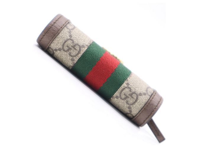 Portafoglio bi-fold Gucci Ophidia Marrone Multicolore Beige - vista 7