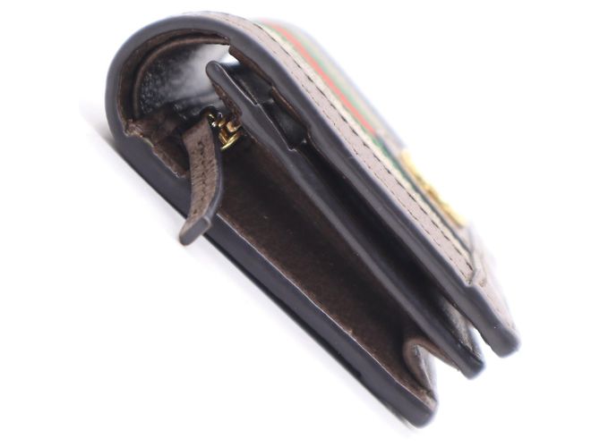 Portafoglio bi-fold Gucci Ophidia Marrone Multicolore Beige - vista 9