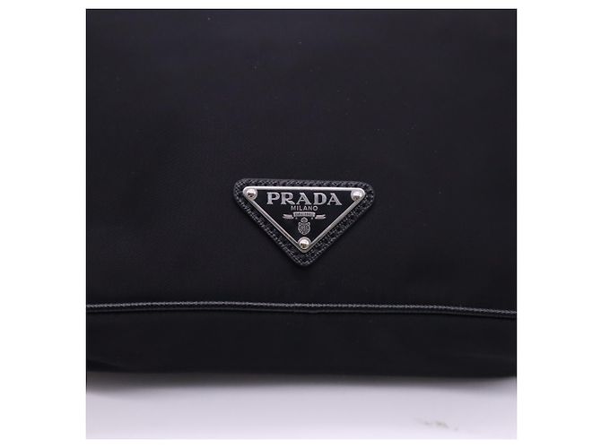 Borsa a tracolla Prada in nylon Saffiano Nero - vista 11