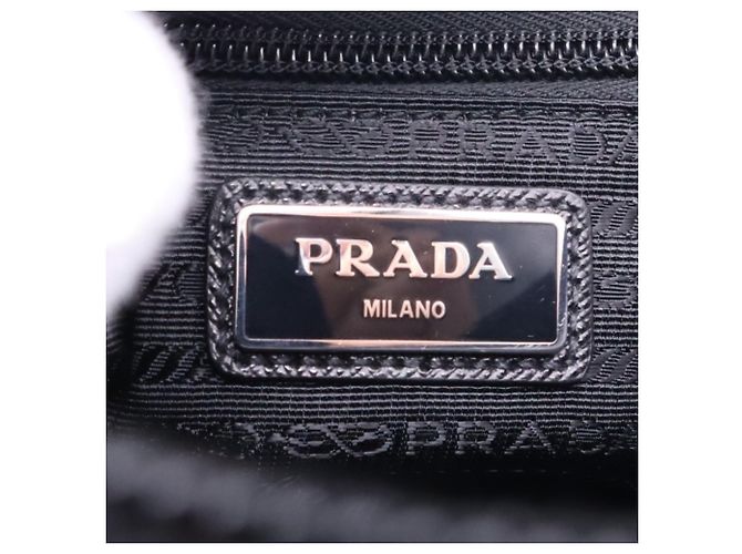 Borsa a tracolla Prada in nylon Saffiano Nero - vista 15