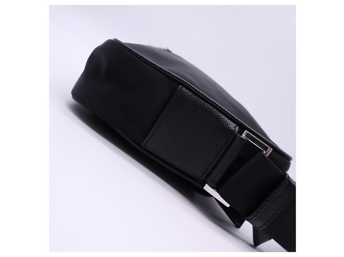 Borsa a tracolla Prada in nylon Saffiano Nero - vista 6