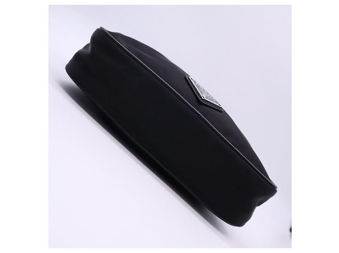 Borsa a tracolla Prada in nylon Saffiano Nero - vista 8