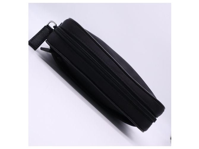 Borsa a tracolla Prada in nylon Saffiano Nero - vista 9