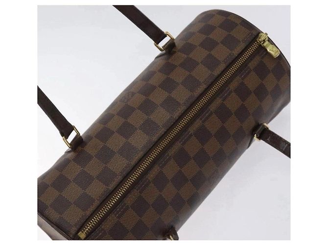 Louis Vuitton Papillon Borsa Cilindrica Damier Ebene Marrone - vista 6