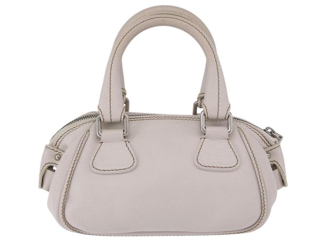Chanel Lax Tassel Pebbled Leather Medium Weiß - Ansicht 2