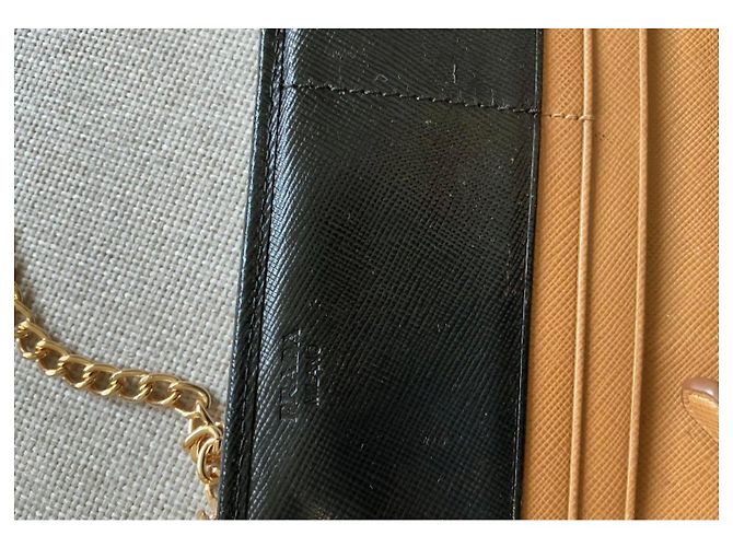 Cartera Prada Saffiano Negra con Cadena Negro - vista 6