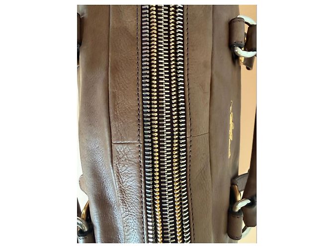 Prada Borsa Bowling Ombre Glacé Marrone - vista 5