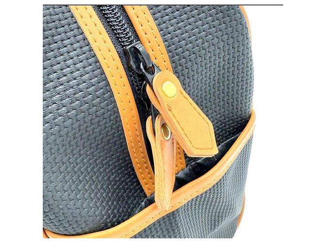 Borsa a mano Yves Saint Laurent in tela nera e pelle Marrone Nero - vista 12