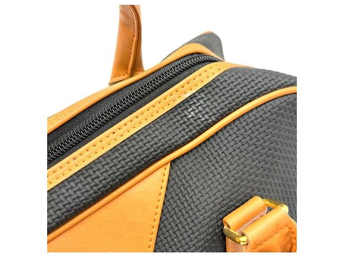 Borsa a mano Yves Saint Laurent in tela nera e pelle Marrone Nero - vista 13