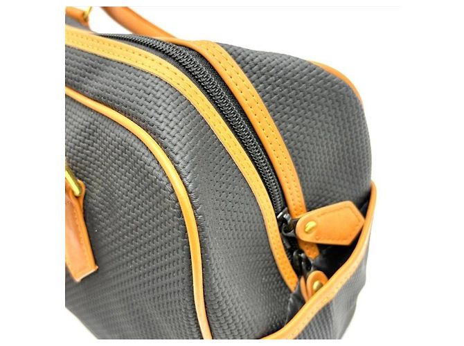 Borsa a mano Yves Saint Laurent in tela nera e pelle Marrone Nero - vista 14