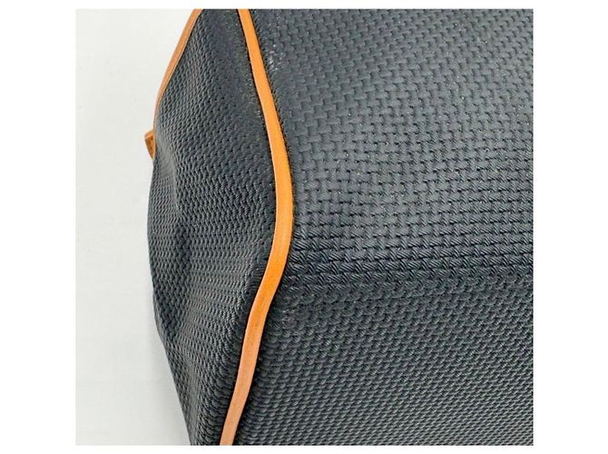 Borsa a mano Yves Saint Laurent in tela nera e pelle Marrone Nero - vista 16