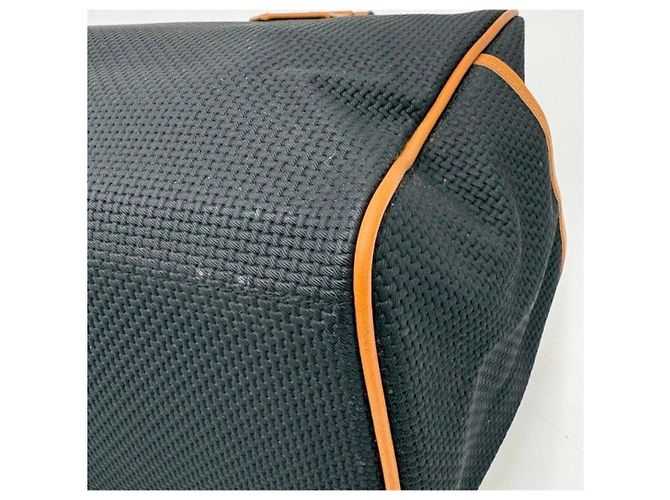 Borsa a mano Yves Saint Laurent in tela nera e pelle Marrone Nero - vista 17
