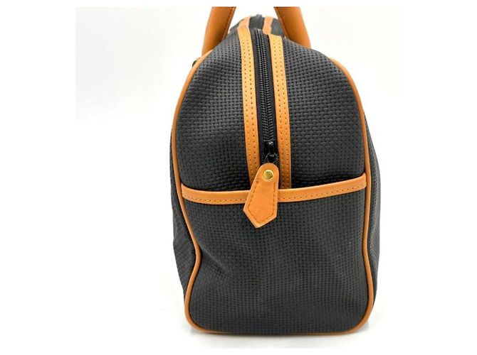 Borsa a mano Yves Saint Laurent in tela nera e pelle Marrone Nero - vista 19