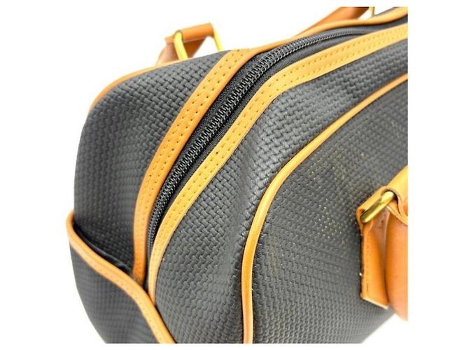 Borsa a mano Yves Saint Laurent in tela nera e pelle Marrone Nero - vista 6
