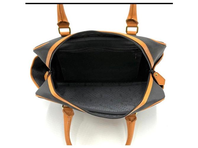 Borsa a mano Yves Saint Laurent in tela nera e pelle Marrone Nero - vista 9