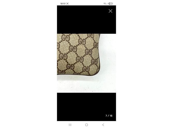 Borsa a tracolla Gucci GG Supreme Monogram Marrone Monogramma - vista 11