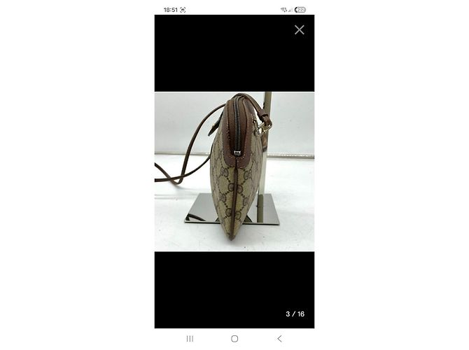 Borsa a tracolla Gucci GG Supreme Monogram Marrone Monogramma - vista 15