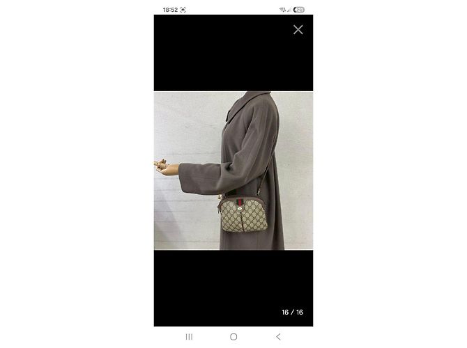 Borsa a tracolla Gucci GG Supreme Monogram Marrone Monogramma - vista 2