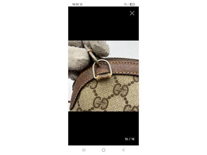Borsa a tracolla Gucci GG Supreme Monogram Marrone Monogramma - vista 3
