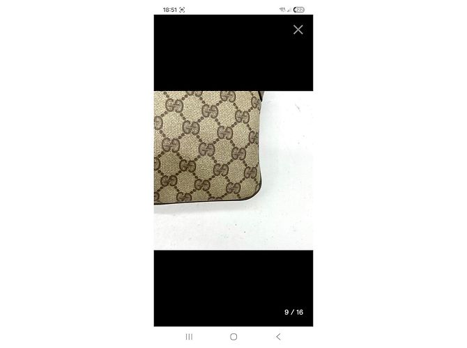 Borsa a tracolla Gucci GG Supreme Monogram Marrone Monogramma - vista 6