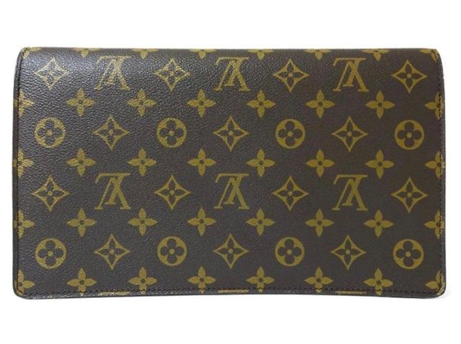 Louis Vuitton Pochette Monogram in Pelle e Tela Marrone - vista 2
